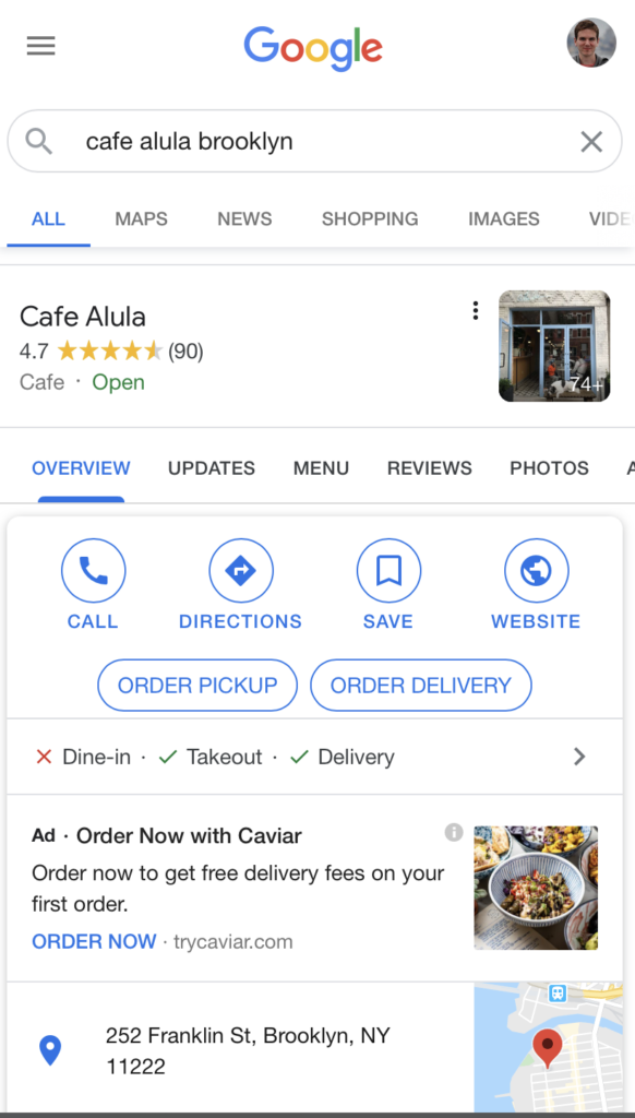 google chownow local businesses