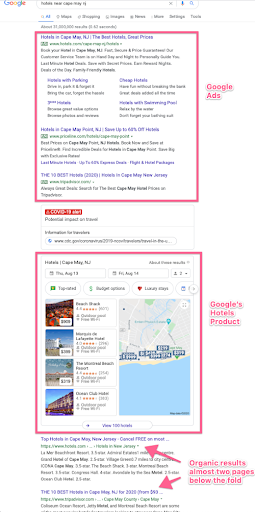 google hotel search