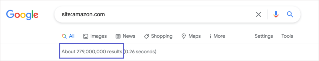 'site' operator on google