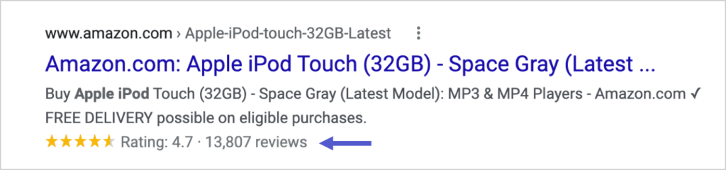 example of a rich snippet on google